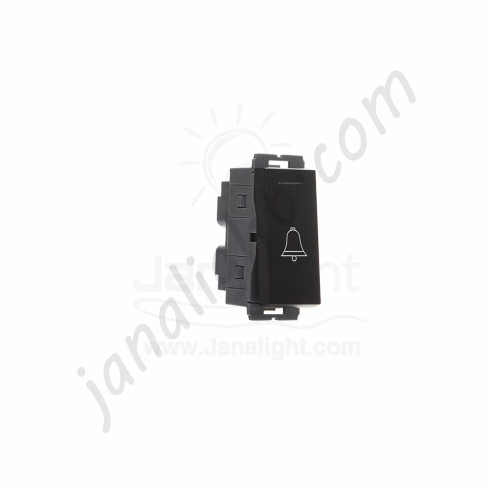 OSA زر جرس مفرد اسود osa bell switch black